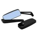 Universal Rectangle Motorcycle Rearview Side Mirrors Retro Motorcycle