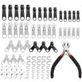 85pcs Zipper Repair Kit Zip Slider Rescue Universal Zippers