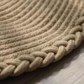 Simple Japanese Style Jute Floor Mat Bathroom Water Absorbent Mat(a)