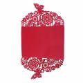 10pcs/set Carved Butterflies Invitation Card for Wedding: Red