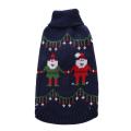 Dog Jumpers Christmas Turtleneck Sweater for Dogs and Cats Size L