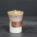 Glass Coffee Mug Walnut Cup Holder Coffeeware Tea Mugs Beer Mug