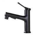 Deck Mounted Single Handle Pull Out Sink Mixer Tap Bathroom, Black