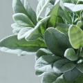 20pcs Artificial Flocked Greenery Leaves Short Stems,for Home