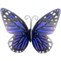 Hollowed-out Wrought Iron Metal Butterfly for Home Decor-dark Blue
