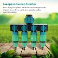 4-way Tap Hose Splitter Garden Drip 4/7 Or 8/11 Hose Fittings 1 Set