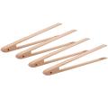 4 Packs 12 Inch Wood Tongs for Food, Meat, Grabbing Toast and More