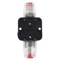 20a Car Audio Inline Circuit Breaker Fuse Holder 12v-24v Black