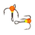 10pcs Winter Ice Fishing Hooks High Carbon Steel Three-jaw Hooks 6