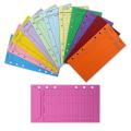 12 Color Budget Envelopes with Punch Hole Thicker Cash Organizer