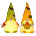 2pcs Fall Lighted Gnomes Plush Decor Elf Dwarf with Led Light Gift