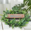 Artificial Eucalyptus Wreath - 16 Inches Wreath with Wooden Sign