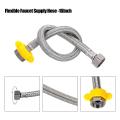 Braided Faucet Line Connector. Female Supply Hose Washing Machine