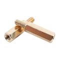 50 Pcs M3 3mm Male Female Brass Pcb Spacer Hex Stand-off Pillar 20mm