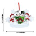 Personalized Snowman Family Of 4, Christmas Tree Ornament - Snowman