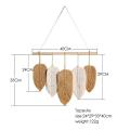 Macrame Leaf Wall Hanging Tapestry Feathers Woven Leaves Decoration