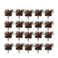 20pcs Artificial Berry Pine Cone Branches Home Christmas Decoration