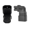 Iec Male C14 to Up Right Angle 90 Degree Iec Female C13 Adapter