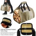 Firewood Carrier Bag, Waterproof, Foldable Carrier Tote Handles