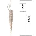 Macrame Wall Hanging Moon Dream Catcher Hand-woven Tapestry