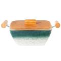 Bamboo Double Ear Anti-scalding Soup Bowl 1100 Ml with Wooden Lid 2