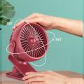 Rechargeable Usb Fan 3 Speed Super Mute Cooler for Office Car White