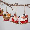 Christmas Snowman Santa Claus Resin Small Pendant Hanging Organs