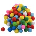 100 Pcs Mixed Color Soft Fluffy Pompoms for Kids Crafts, 30mm