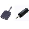1/4 Inch Stereo Jack to 3.5mm Stereo Adapter