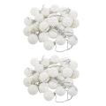 24pcs Plain Glitter Xmas Ornament Ball Decoration White