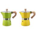 Aluminum Italian Coffee Machine Filter Stove Pot 3 Cups(green)