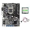 B75 Mining Motherboard 8xpcie Usb Adapter+i3 2120 Cpu+switch Cable