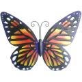 Hollowed-out Wrought Iron Metal Butterfly for Home Decor-orange