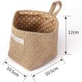 Wall-hanging Storage Bags Cotton Linen Basket Foldable Family Decor