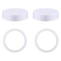 Plastic Regular Mouth Mason Jar Lids White Storage Caps 20pcs