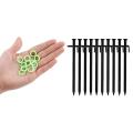 10 Pcs Heavy Duty Black Steel Metal Tent Nail Stakes Ground Nail