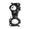 Rotatable Flashlight Holder, Bicycle Headlight Holder Black+white