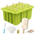 12 Cavities Silicone Popsicle Molds for Kids Adults Popsicle Maker