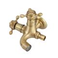 Water Faucet,wall Mounted Vintage Solid Brass Faucet Single Cold