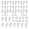 43pcs Non-trace Hanging Hook White Hanger Hook Picture Hanger