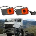 2pcs Truck Side Marker Lamp Cover Truck Wheel Brow Lamp