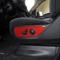 Electric Seat Adjustment Panel for Ram 1500 2018-22 Red Carbon Fiber