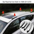 4pcs Roof Rack Rail End Luggage Rack Cover for Toyota Rav4 2013-2018