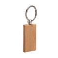 50 Blank Wooden Keychain Rectangular Engraving Key Id Can Be Engraved