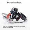 Mountain Road Bike Post Clip Adjustable Adapter Clamp,silver 31.8mm