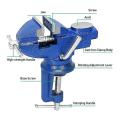 70mm Bench Vice Machine Vise Clamp Full Metal Tools for Diy Table Use