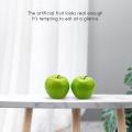 12 Pcs Artificial Green Apple Fake Fruit, House Children Toys