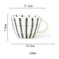 Geometric Ceramic Cup Hand Painted Capacity Irregular Coffee Cup E
