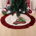 120cm New Year Decoration Christmas Tree Skirt for Scene Layout