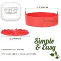 Air Fryer Silicone Pot, with Removable Base,accessories Red 6.3inch
